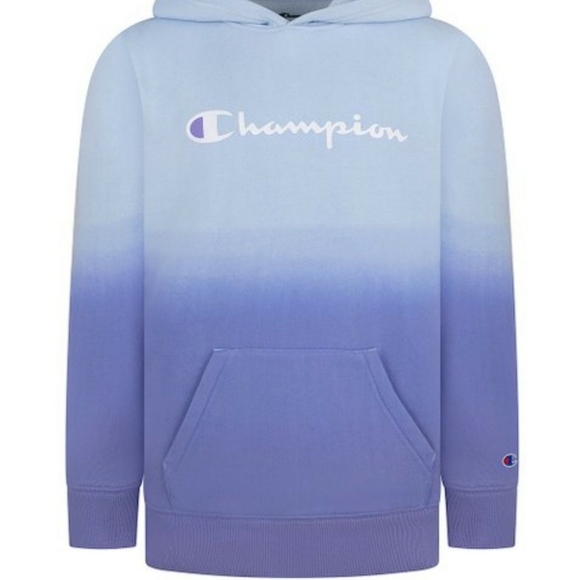 Champion | Collage Blue & Iris Purple Ombré Logo Hoodie - Girls size XL - Picture 1 of 7